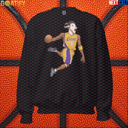 Kobe Bryant Sweatshirt – Young Kobe No. 8 GOAT Crewneck Gift for Lakers Basketball Fans Black Sweatshirts Next Cult Brand