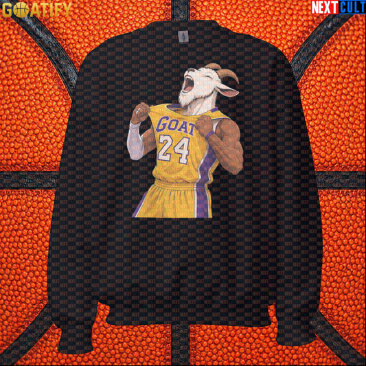 Kobe Bryant Sweatshirt – Black Mamba No. 24 GOAT Crewneck for Lakers Basketball Fans Black Sweatshirts Next Cult Brand