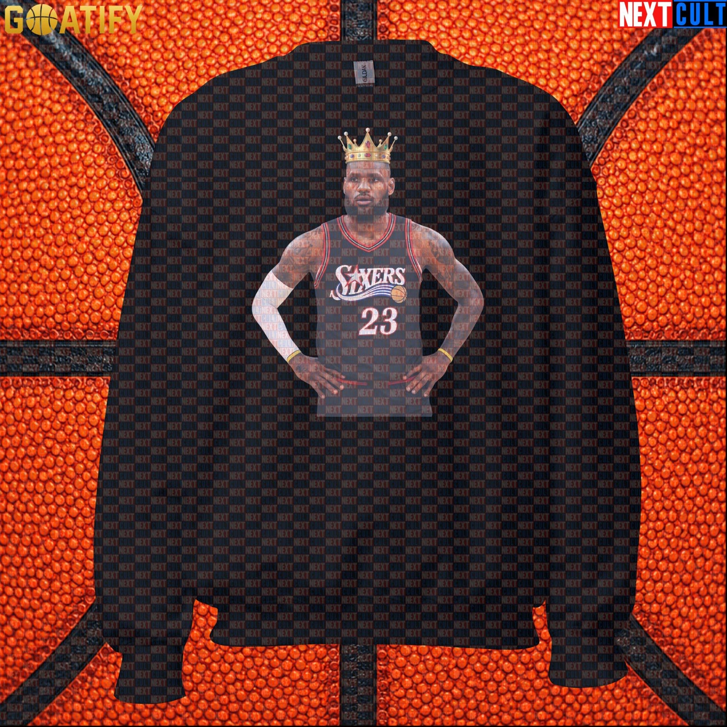 LeBron James Sweatshirt – King of Philly 76ers Basketball Crewneck for NBA Fans & Gifts |  | ["Basketball", "LeBron James", "NBA", "Philadelphia 76ers"]