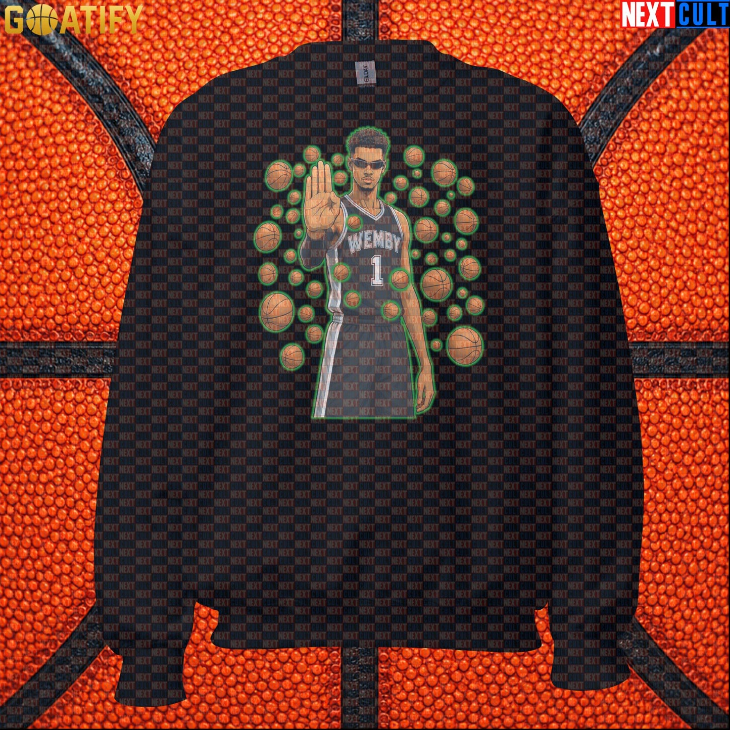 Basketball Sweatshirt Wemby Matrix Stopper Meme Gift for Spurs Fans and NBA Collectors |  | ["Basketball", "France", "NBA", "San Antonio Spurs", "Victor Wembanyama"]