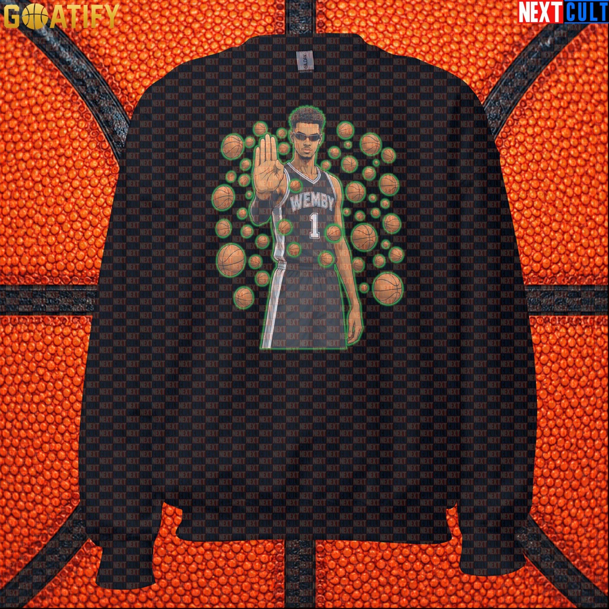 Basketball Sweatshirt Wemby Matrix Stopper Meme Gift for Spurs Fans and NBA Collectors |  | ["Basketball", "France", "NBA", "San Antonio Spurs", "Victor Wembanyama"]