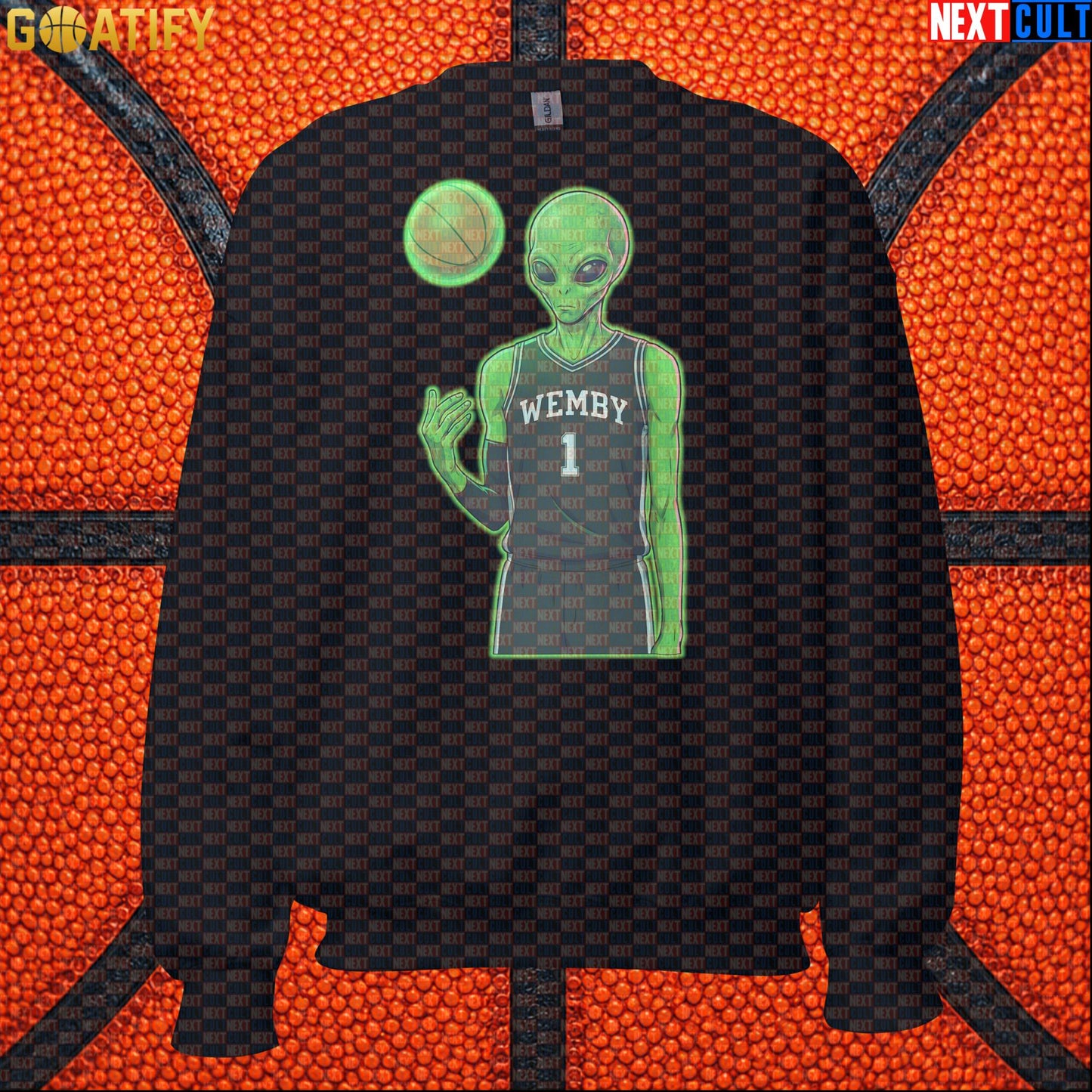 Basketball Sweatshirt Alien Wemby Graphic for Spurs Fans, Victor Wembanyama NBA Gift |  | ["Basketball", "France", "NBA", "San Antonio Spurs", "Victor Wembanyama", "Wemby"]