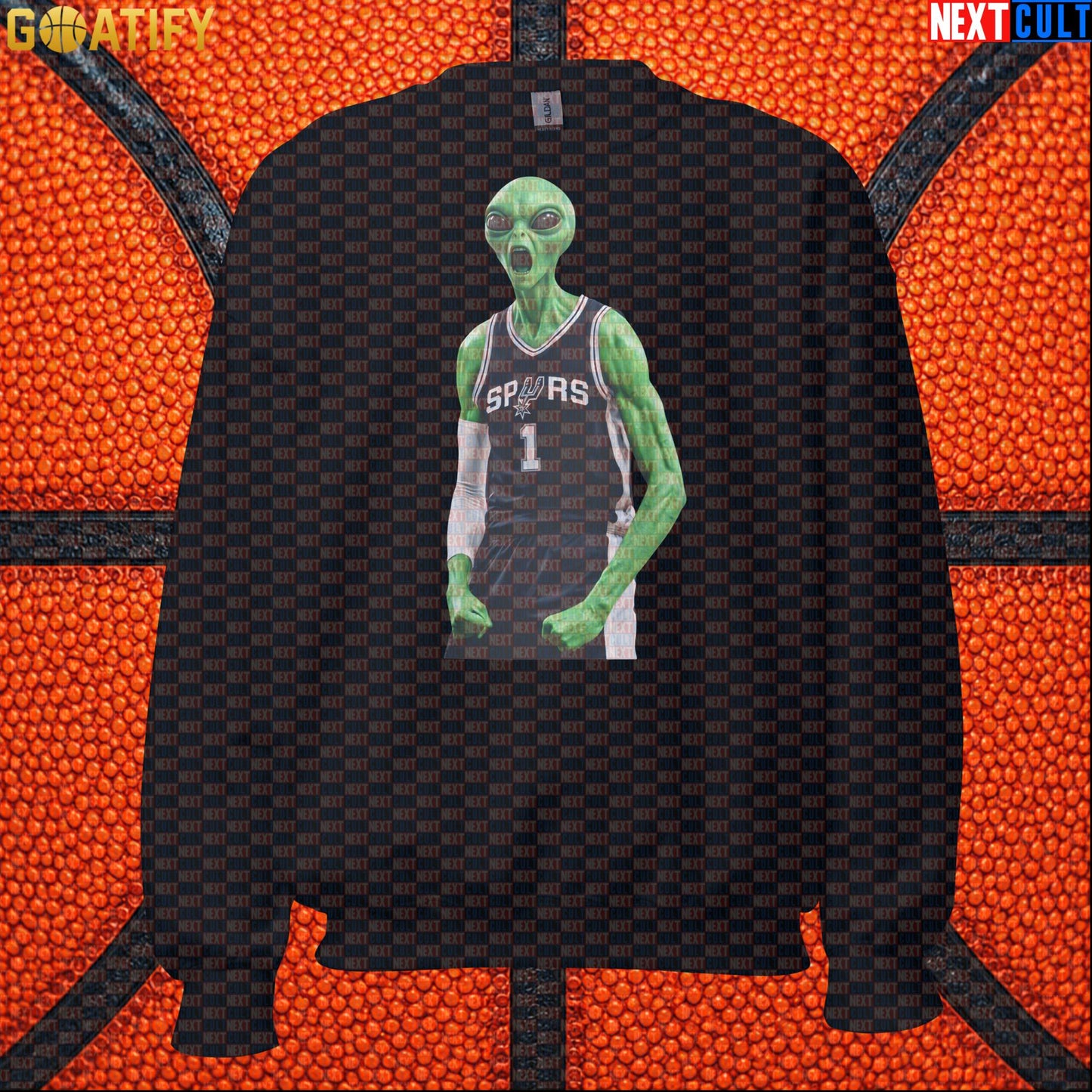 Basketball Sweatshirt Alien Wemby Celebration Graphic for Victor Wembanyama and Spurs Fans |  | ["Basketball", "France", "NBA", "San Antonio Spurs", "Victor Wembanyama", "Wemby"]