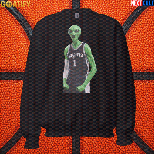 Basketball Sweatshirt Alien Wemby Celebration Graphic for Victor Wembanyama and Spurs Fans |  | ["Basketball", "France", "NBA", "San Antonio Spurs", "Victor Wembanyama", "Wemby"]