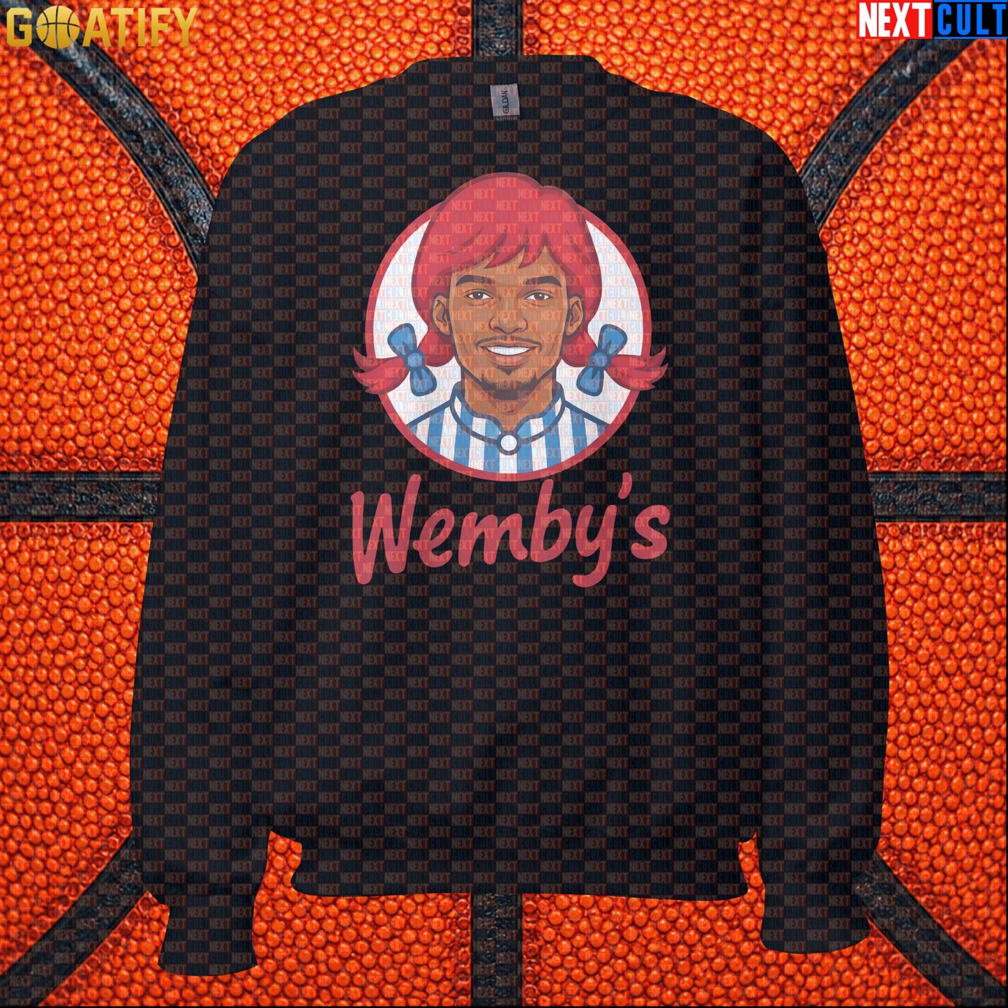 Basketball Sweatshirt Wemby's Logo Parody for Spurs Fans, Game Nights and Funny Gifts |  | ["Basketball", "France", "NBA", "San Antonio Spurs", "Victor Wembanyama", "Wemby"]