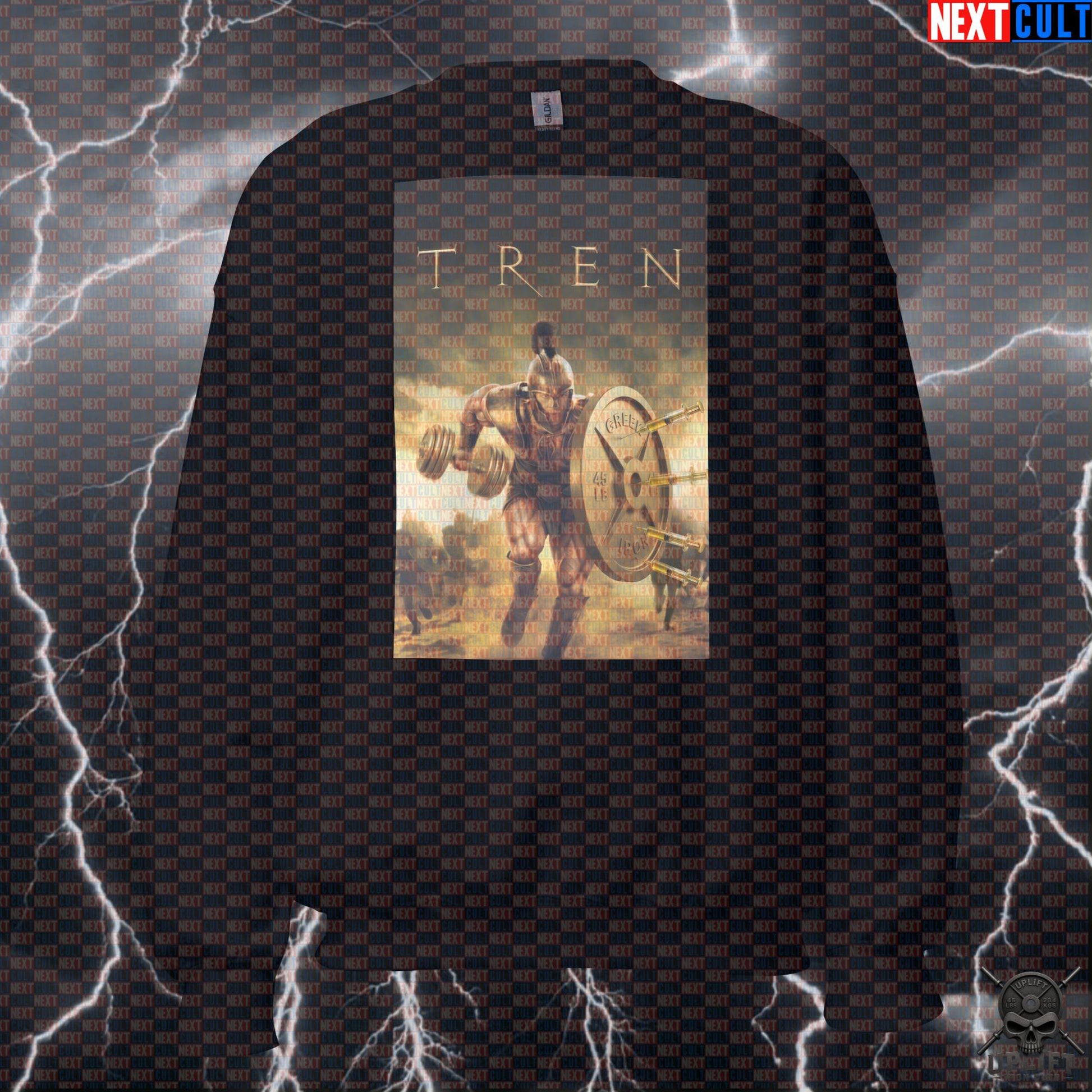 Sweatshirt Tren Troy Parody Crewneck for Lifters Achilles Greek Mythology Pump Cover | Sweatshirts | ["Ancient Greece", "Bodybuilding", "Brad Pitt", "Films", "Fitness", "Gym", "NCB", "Not Natty", "Pump Cover", "Steroids", "Troy", "Workout"]