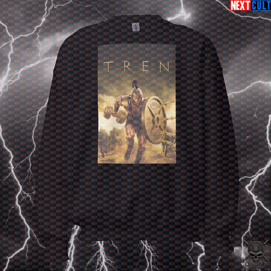 Sweatshirt Tren Troy Parody Crewneck for Lifters Achilles Greek Mythology Pump Cover | Sweatshirts | ["Ancient Greece", "Bodybuilding", "Brad Pitt", "Films", "Fitness", "Gym", "NCB", "Not Natty", "Pump Cover", "Steroids", "Troy", "Workout"]