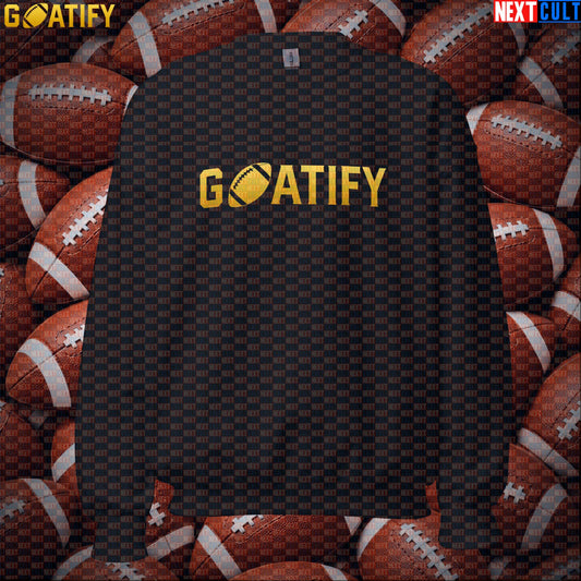 Sweatshirt GOATIFY Football GOAT Crewneck for NFL Fans Greatest of All Time Sports Gift | Sweatshirts | ["American Football", "NCB", "NFL"]
