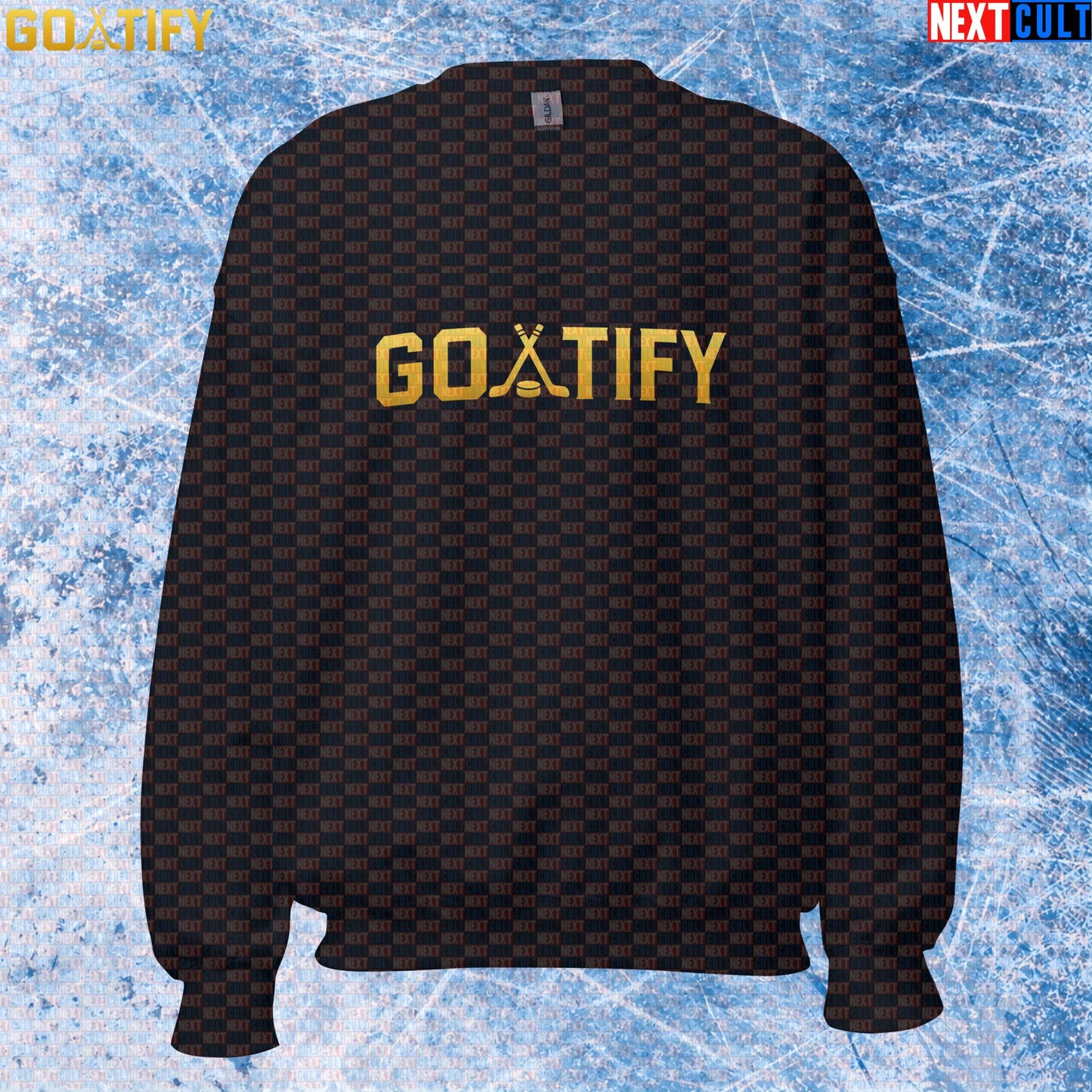 Hockey GOAT Sweatshirt GOATIFY Gold Logo Crewneck for NHL Fans & Ice Hockey Gifts | Sweatshirts | ["Hockey", "NCB", "NHL"]