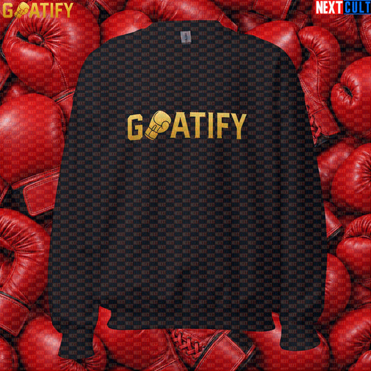 Boxing GOAT Sweatshirt GOATIFY Gold Fight Crewneck for Boxing Fans & Martial Arts Gifts | Sweatshirts | ["Boxing", "Martial Arts", "NCB"]