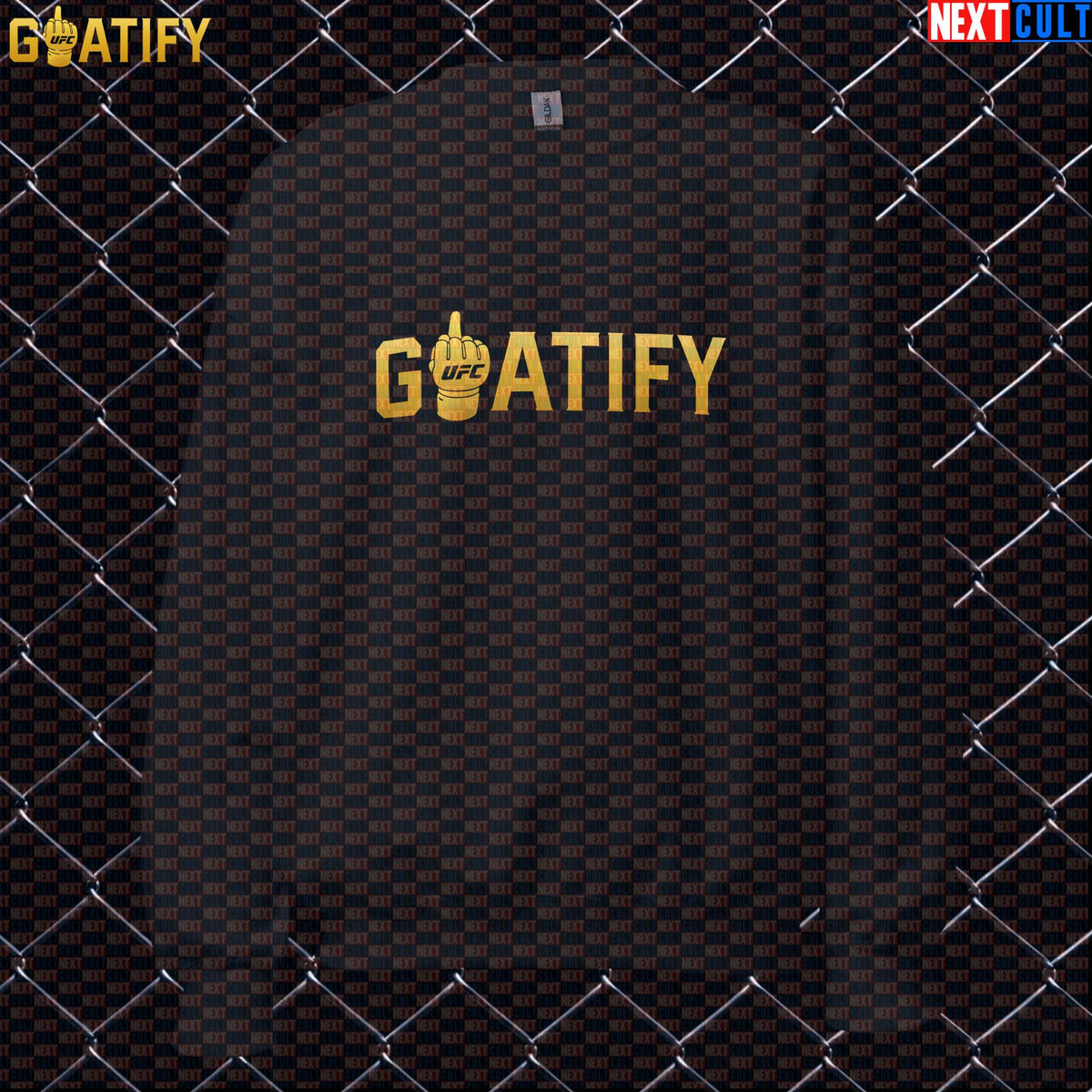 MMA GOAT Sweatshirt Gold Middle Finger Fight Crewneck for UFC Fans & Fighter Gifts | GOATIFY | Sweatshirts | ["Martial Arts", "MMA", "NCB", "UFC"]