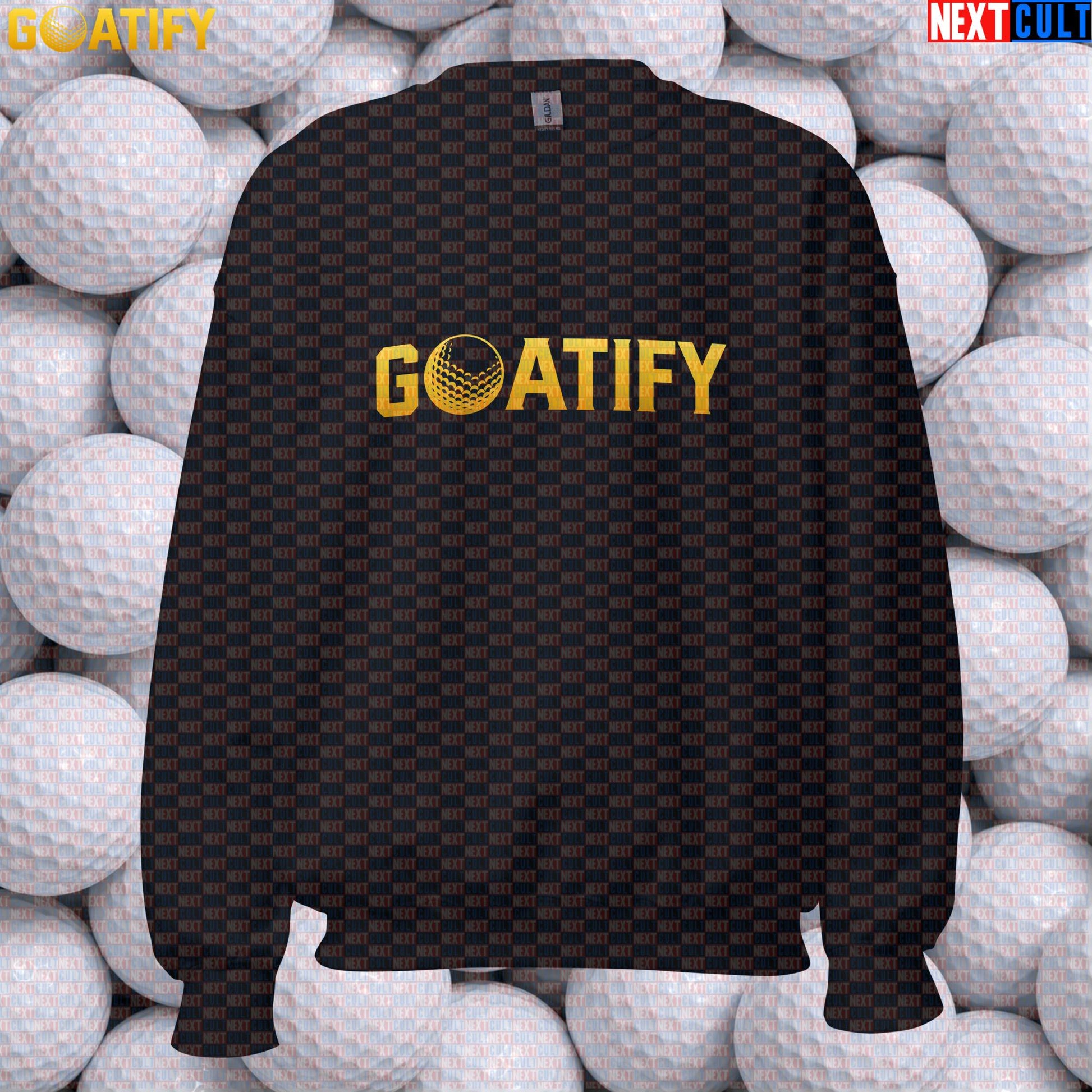 Golf GOAT Sweatshirt Golden Golf Ball Crewneck for Golfers, Sports Fans & Gifts | GOATIFY | Sweatshirts | ["Golf", "NCB", "PGA"]