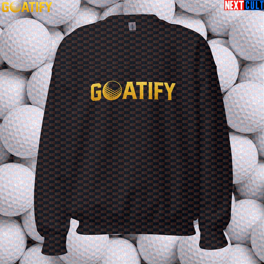 Golf GOAT Sweatshirt Golden Golf Ball Crewneck for Golfers, Sports Fans & Gifts | GOATIFY | Sweatshirts | ["Golf", "NCB", "PGA"]