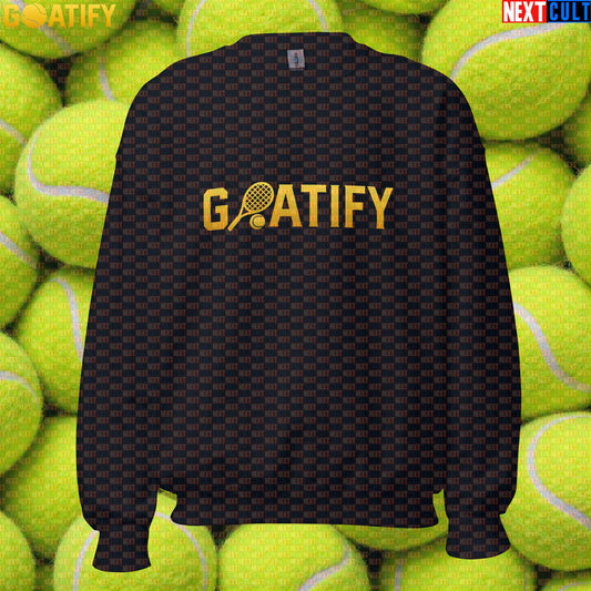 Tennis GOAT Sweatshirt Golden Racket & Ball Crewneck for Players & Sports Fans | GOATIFY | Sweatshirts | ["NCB", "Tennis"]