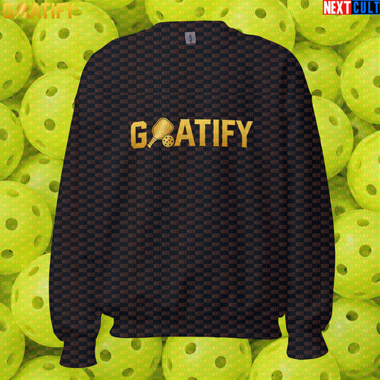 Pickleball GOAT Sweatshirt Golden Paddle & Ball Crewneck for Players & Fans | GOATIFY | Sweatshirts | ["NCB", "Pickleball"]