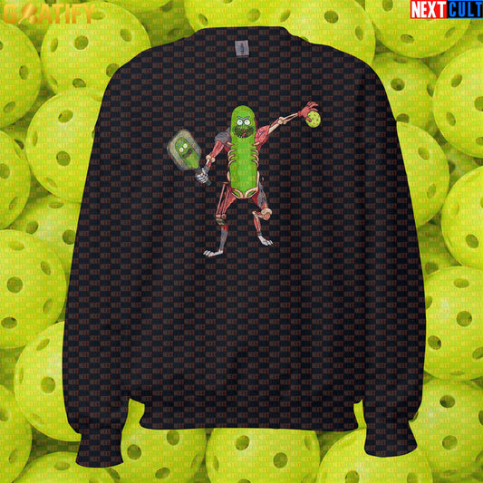 Pickleball Sweatshirt Pickle Rick Mutant Court Warrior for Players & Funny Sports Gifts | Sweatshirts | ["NCB", "Pickleball"]