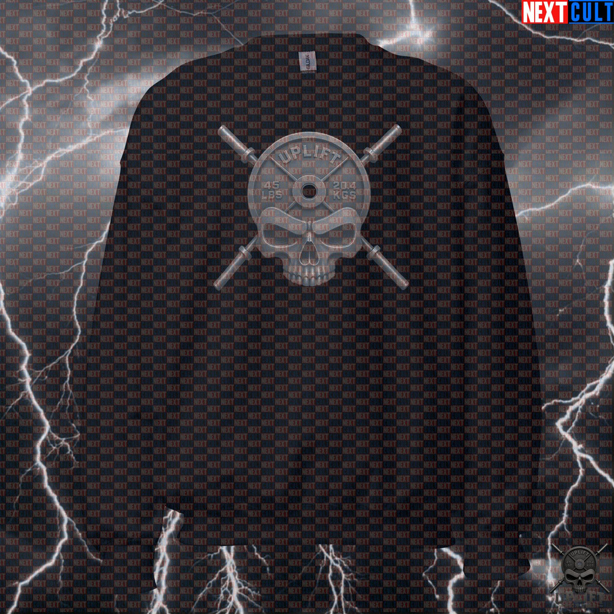 Gym Sweatshirt Hardcore Skull Crewneck for Powerlifting Bodybuilding Uplift Iron Club | Sweatshirts | ["Bodybuilding", "Fitness", "Gym", "Hardcore", "NCB", "Powerlifting", "Pump Cover", "Workout"]