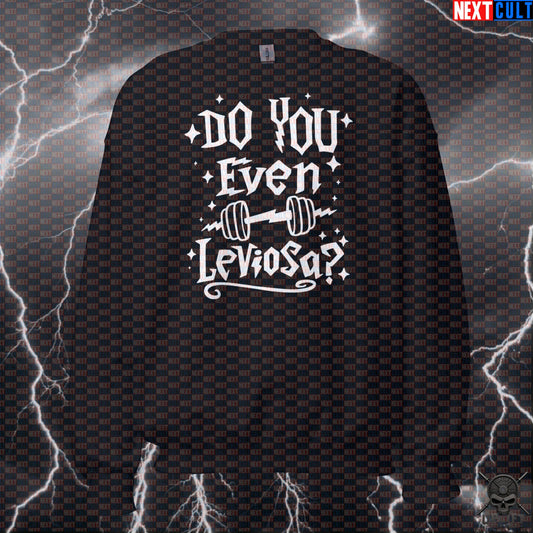 Do You Even Leviosa Sweatshirt Wizard Gym Parody for Lifters Bodybuilding Crewneck Sweatshirts Next Cult Brand