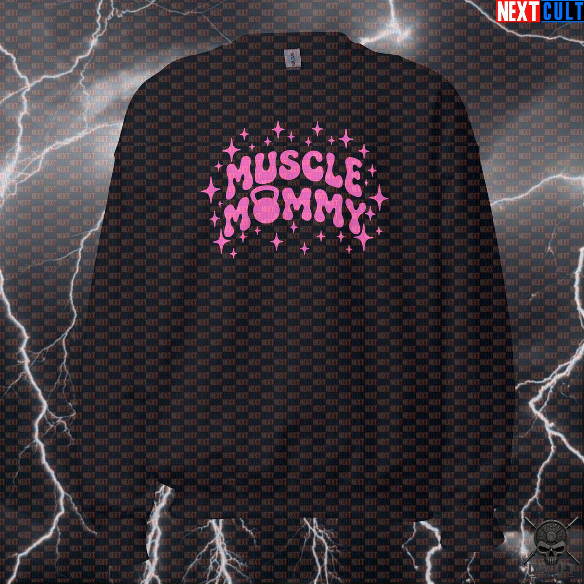 Muscle Mommy Sweatshirt Pink Kettlebell Gym Design for Women & Strength Training | Sweatshirts | ["Fitness", "Gym", "Gym Girl", "Kettlebell", "Muscle Mommy", "NCB", "Pump Cover", "Workout"]