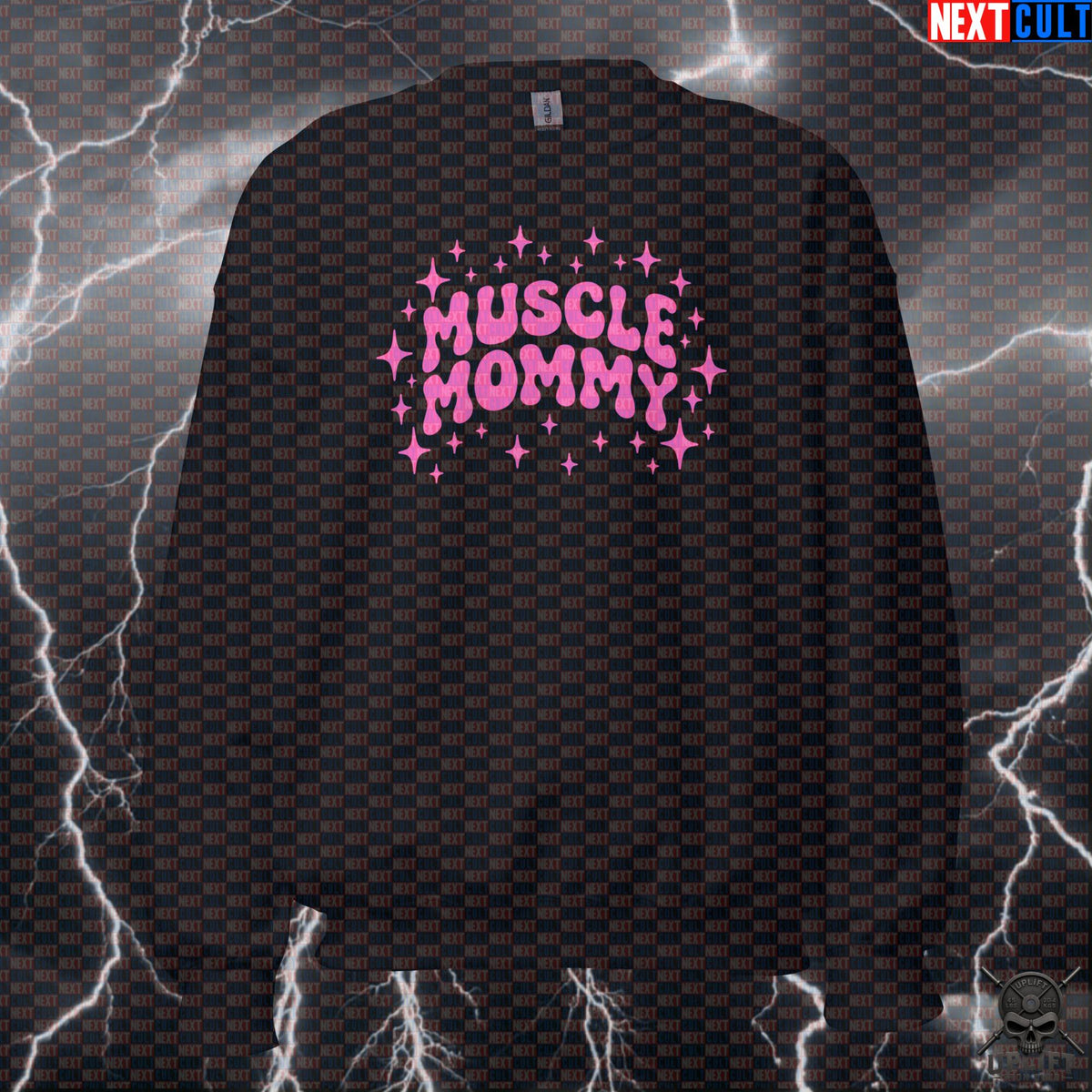 Muscle Mommy Sweatshirt Pink Gym Girl Crewneck for Women, Lifters & Workout Gift | Sweatshirts | ["Bodybuilding", "Fitness", "Gym", "Gym Girl", "Muscle Mommy", "NCB", "Pump Cover", "Workout"]