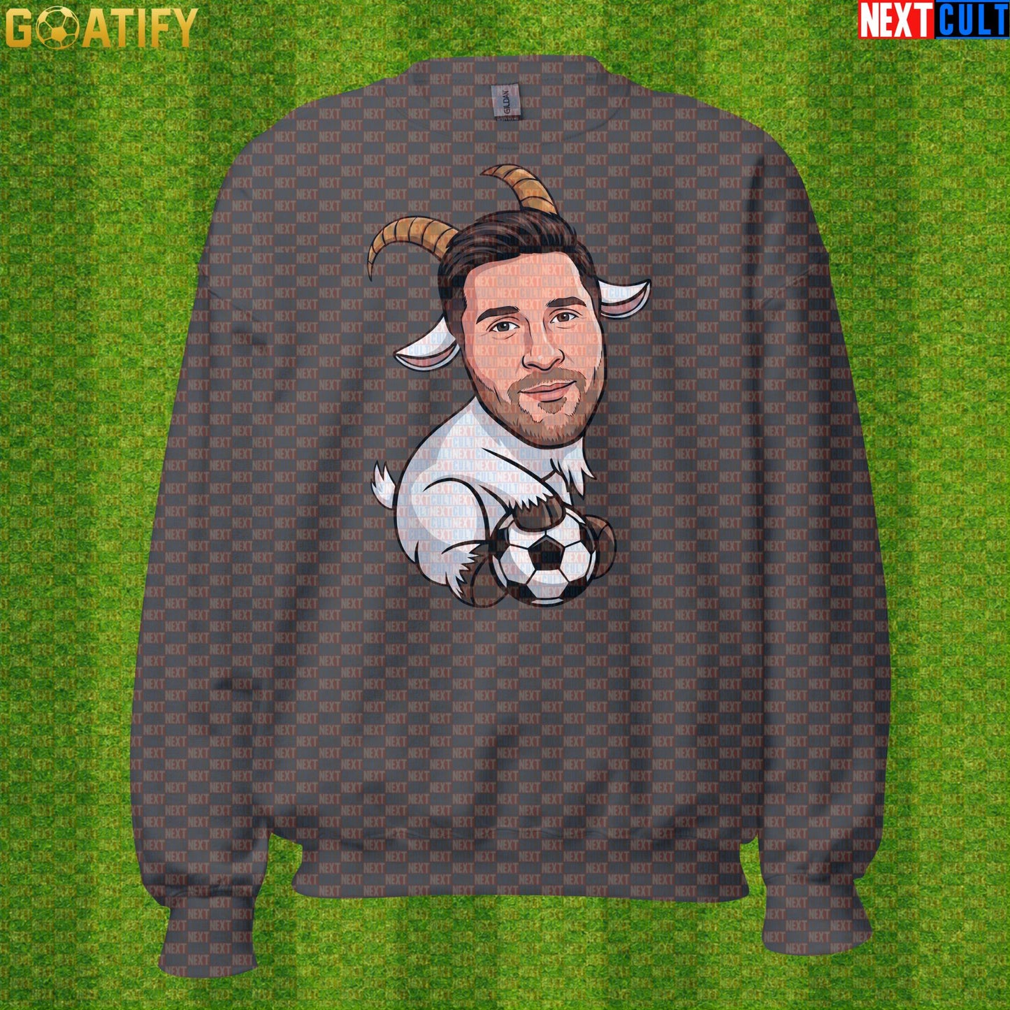 Lionel Messi Sweatshirt - GOAT Soccer Crewneck Gift for Argentina World Cup Football Fans |  | ["Argentina", "Barcelona", "Football", "Inter Miami", "Lionel Messi", "Soccer"]