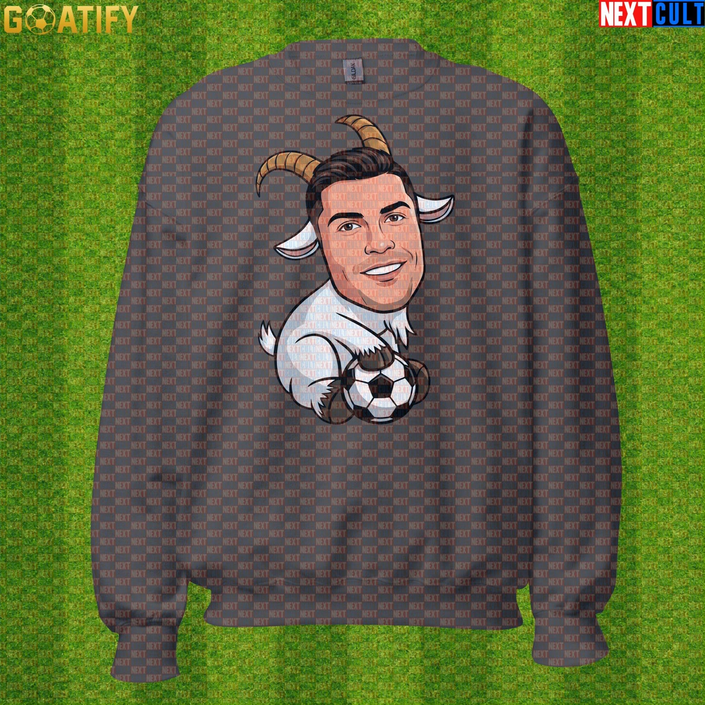 Cristiano Ronaldo Sweatshirt – GOAT Soccer Crewneck Gift for Portugal and World Cup Fans |  | ["Al Nassr", "Cristiano Ronaldo", "Football", "Juventus", "Manchester United", "Portugal", "Real Madrid", "Soccer"]