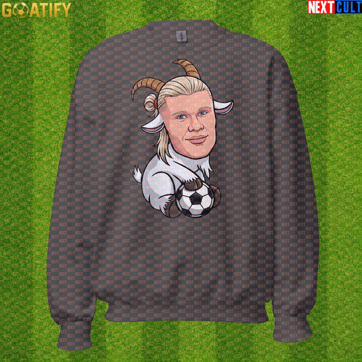 Erling Haaland Sweatshirt – Nordic GOAT Crewneck for Norway and Borussia Dortmund Fans |  | ["Borussia Dortmund", "Erling Haaland", "Football", "Manchester City", "Norway", "Soccer"]