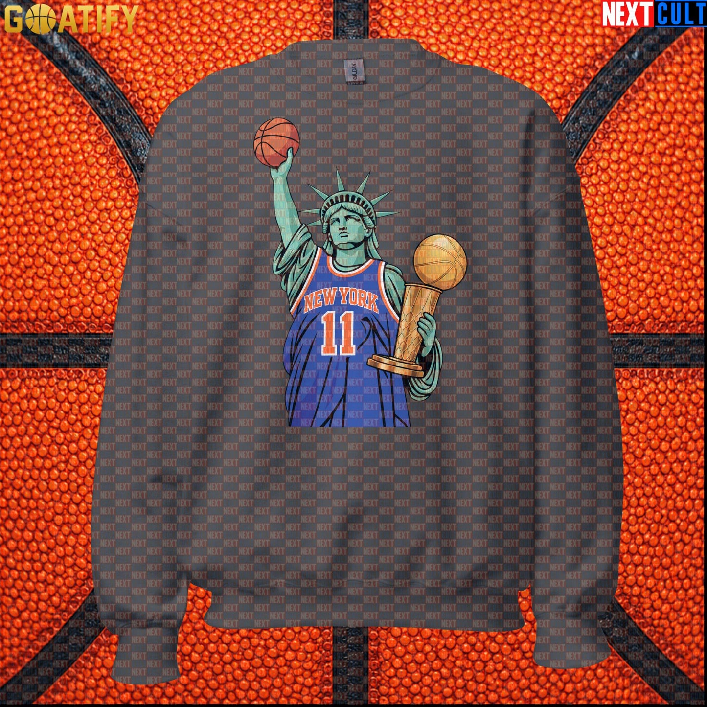 New York Knicks Sweatshirt – 2026 NBA Champions Crewneck for NYC Basketball Supporters Charcoal Next Cult Brand