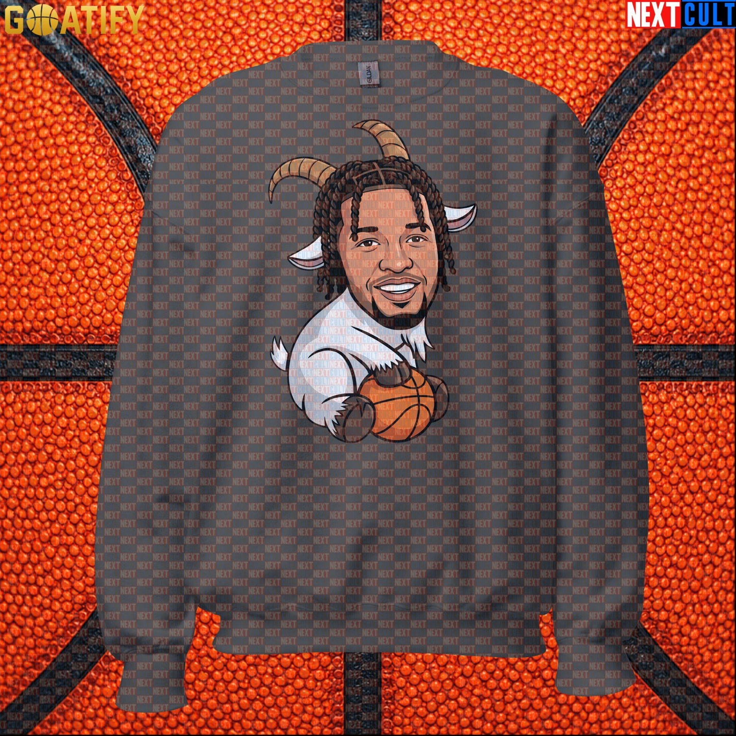 Jalen Brunson Sweatshirt – Finals MVP GOAT Crewneck Gift for New York Basketball Fans Charcoal Next Cult Brand