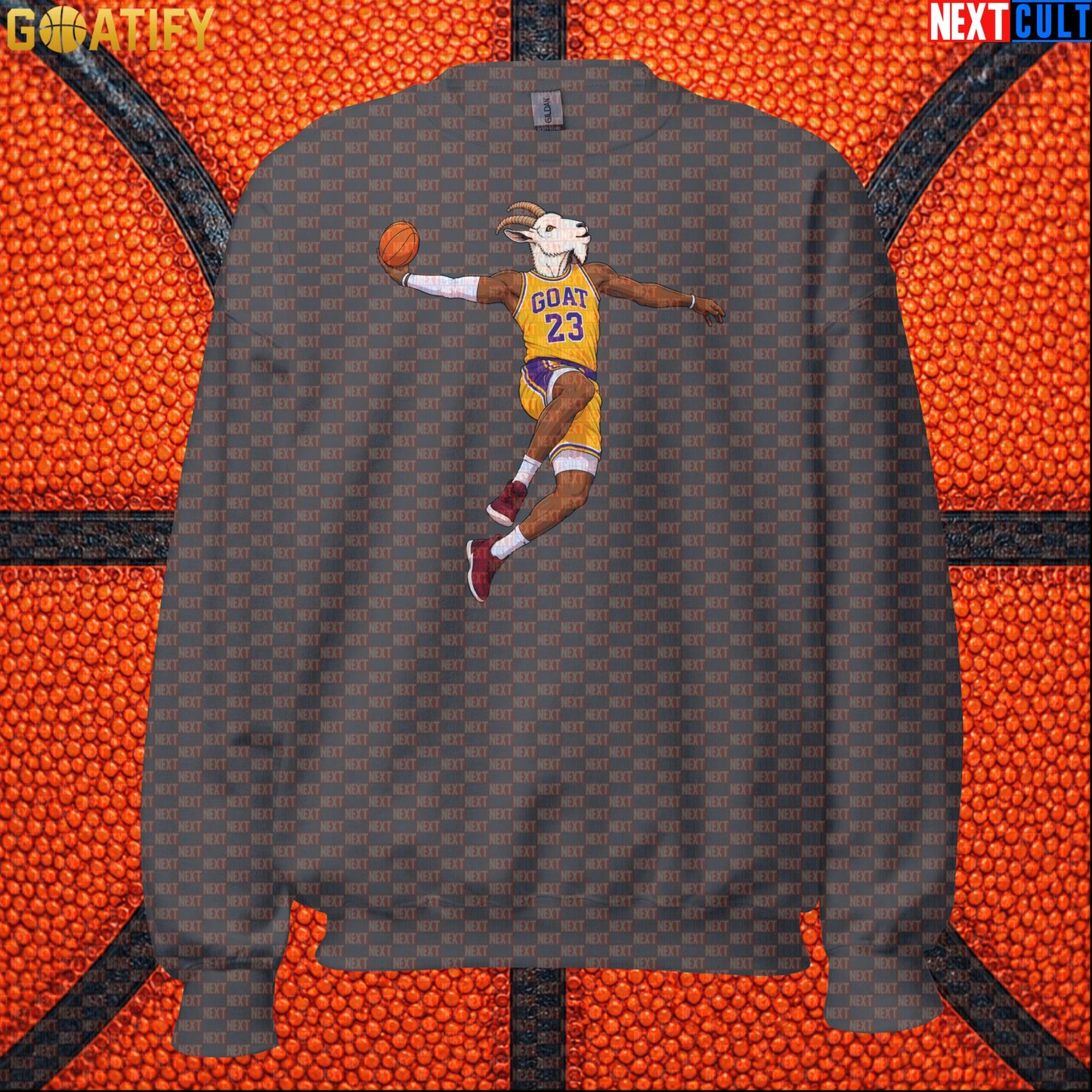 LeBron James Sweatshirt – Retro Lakers GOAT Dunk Crewneck Gift for NBA Basketball Fans |  | ["Basketball", "LeBron James", "Los Angeles Lakers", "NBA"]