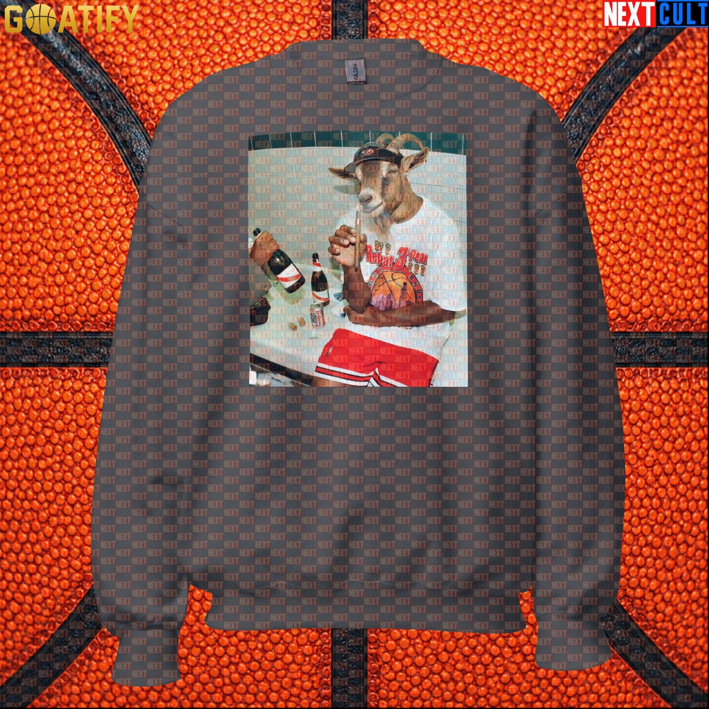 Michael Jordan Sweatshirt – Repeat 3-Peat Champion Crewneck for Chicago Bulls NBA Fans |  | ["Basketball", "Chicago Bulls", "Michael Jordan", "NBA"]