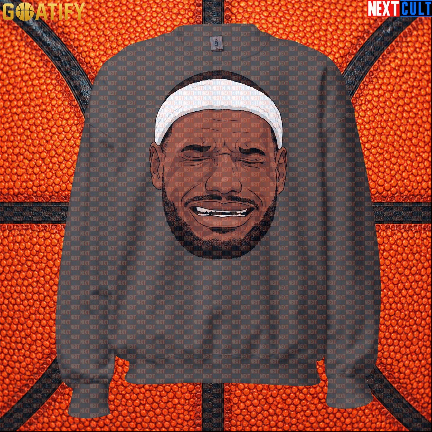 Crying LeBron Meme Sweatshirt – Funny NBA Basketball Crewneck Gift for Sports Fans |  | ["Basketball", "LeBron James", "NBA"]