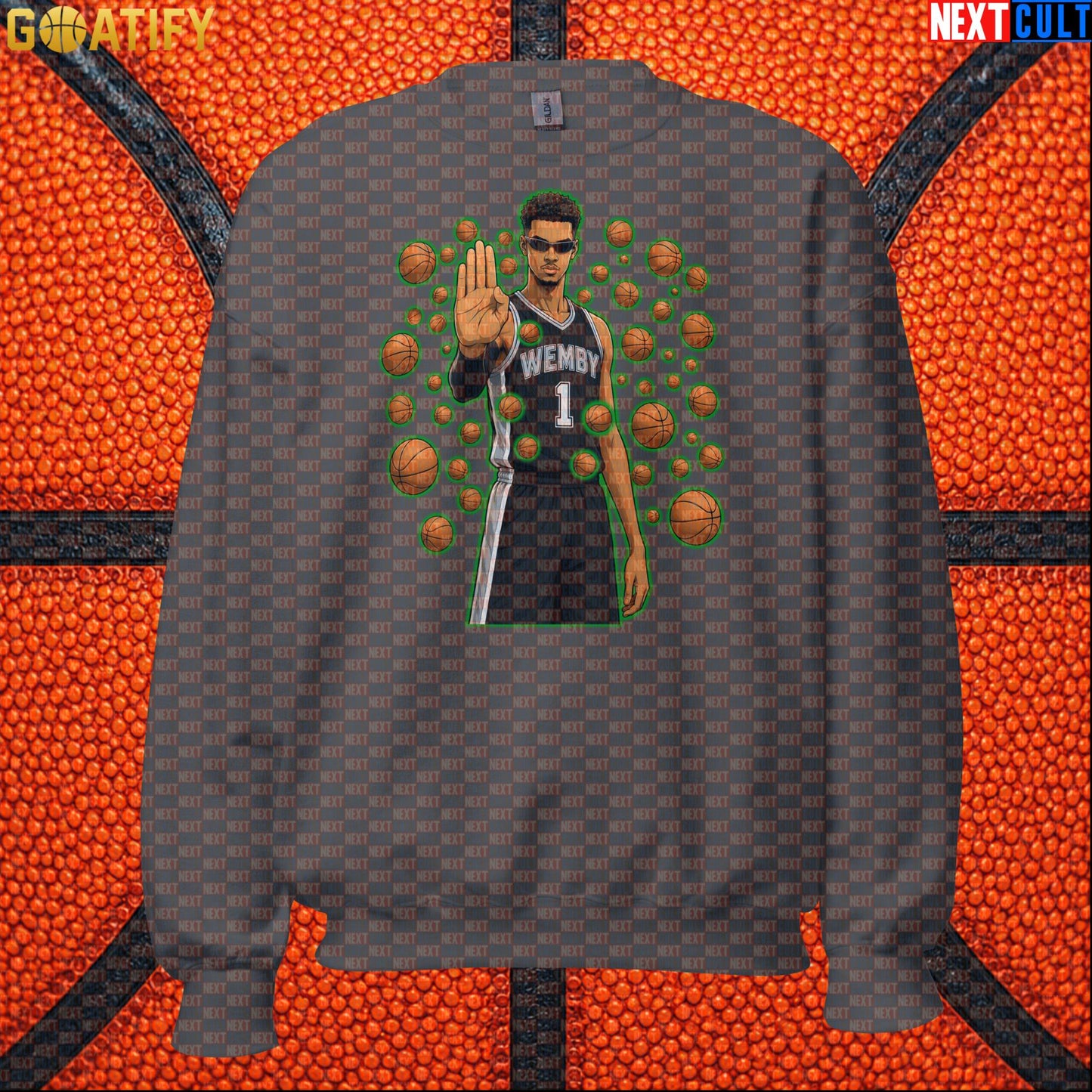 Basketball Sweatshirt Wemby Matrix Stopper Meme Gift for Spurs Fans and NBA Collectors |  | ["Basketball", "France", "NBA", "San Antonio Spurs", "Victor Wembanyama"]