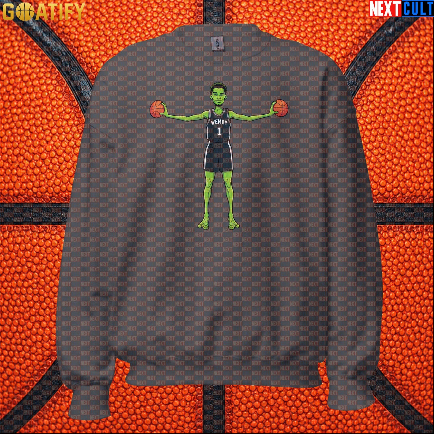 Basketball Sweatshirt Alien Wemby Sci-Fi Design for Spurs Fans, Winter and NBA Gifts |  | ["Basketball", "France", "NBA", "San Antonio Spurs", "Victor Wembanyama", "Wemby"]
