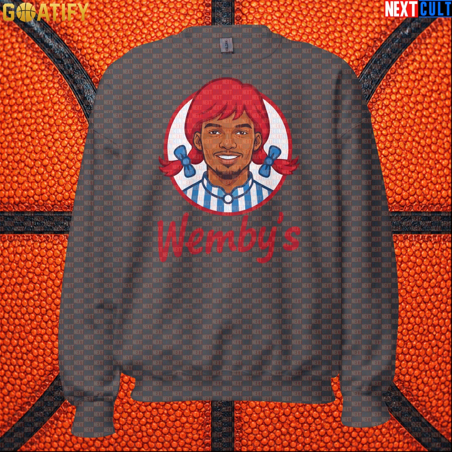 Basketball Sweatshirt Wemby's Logo Parody for Spurs Fans, Game Nights and Funny Gifts |  | ["Basketball", "France", "NBA", "San Antonio Spurs", "Victor Wembanyama", "Wemby"]