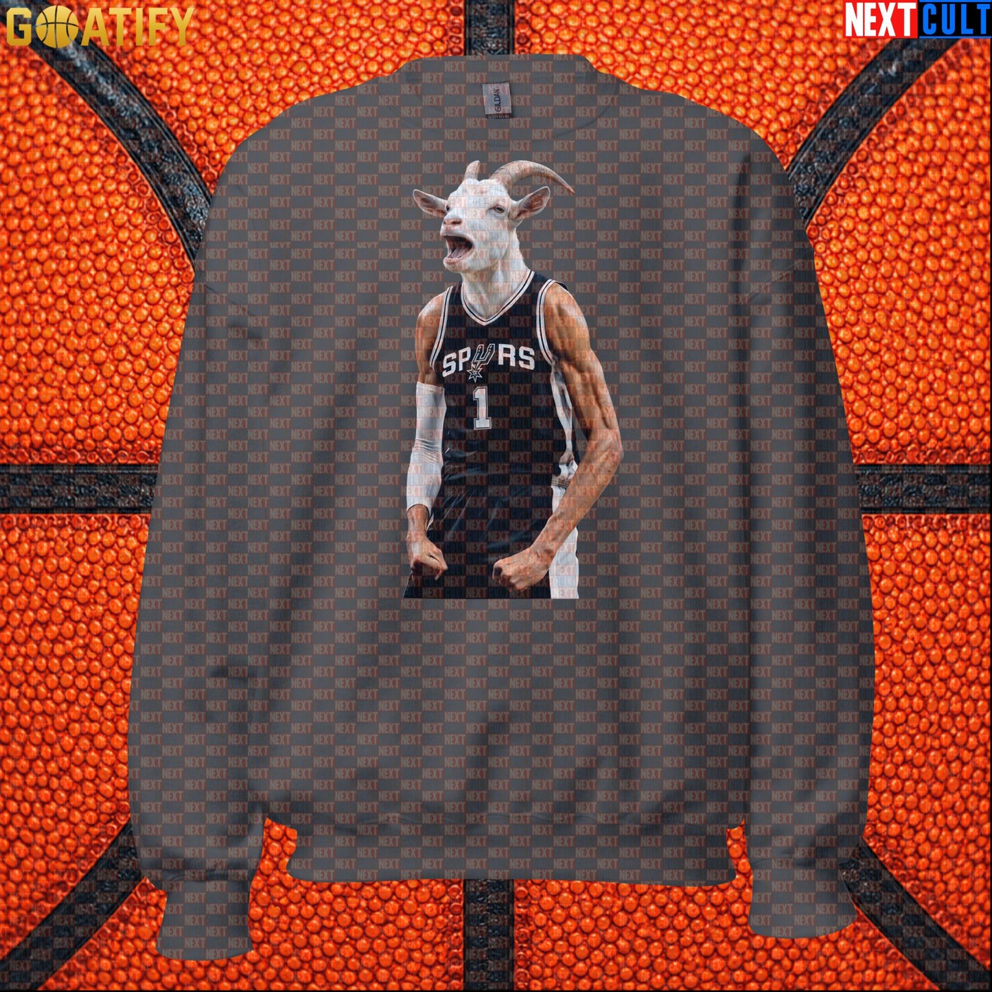 Sweatshirt Victor Wembanyama GOAT Basketball Crewneck for Spurs Fans Funny NBA Sports Gift | Sweatshirts | ["Basketball", "France", "NBA", "NCB", "San Antonio Spurs", "Victor Wembanyama", "Wemby"]