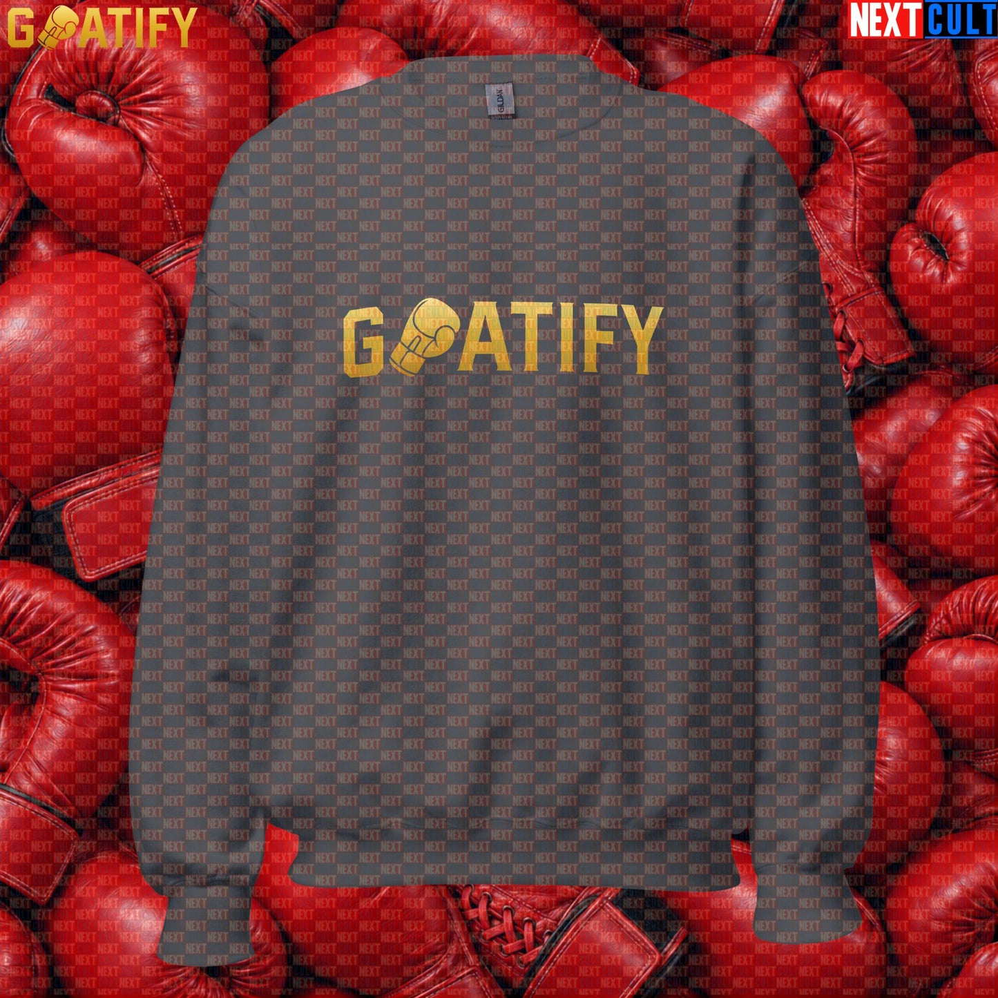 Boxing GOAT Sweatshirt GOATIFY Gold Fight Crewneck for Boxing Fans & Martial Arts Gifts | Sweatshirts | ["Boxing", "Martial Arts", "NCB"]