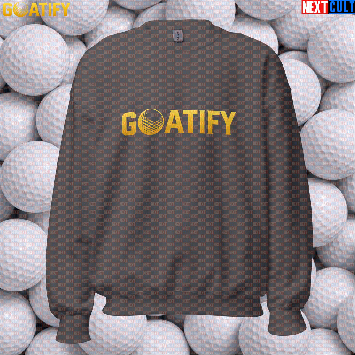 Golf GOAT Sweatshirt Golden Golf Ball Crewneck for Golfers, Sports Fans & Gifts | GOATIFY | Sweatshirts | ["Golf", "NCB", "PGA"]