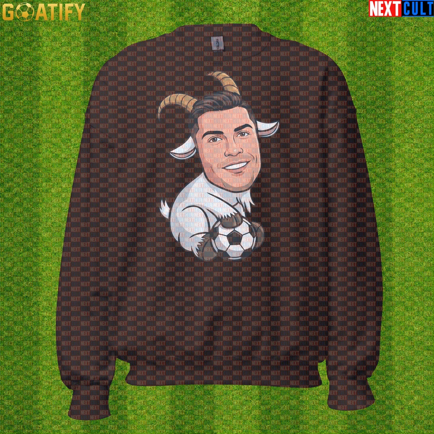Cristiano Ronaldo Sweatshirt – GOAT Soccer Crewneck Gift for Portugal and World Cup Fans |  | ["Al Nassr", "Cristiano Ronaldo", "Football", "Juventus", "Manchester United", "Portugal", "Real Madrid", "Soccer"]