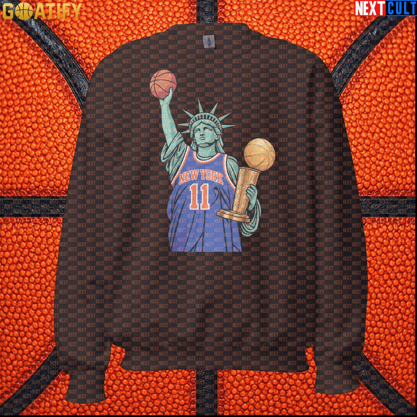 New York Knicks Sweatshirt – 2026 NBA Champions Crewneck for NYC Basketball Supporters Dark Chocolate Next Cult Brand