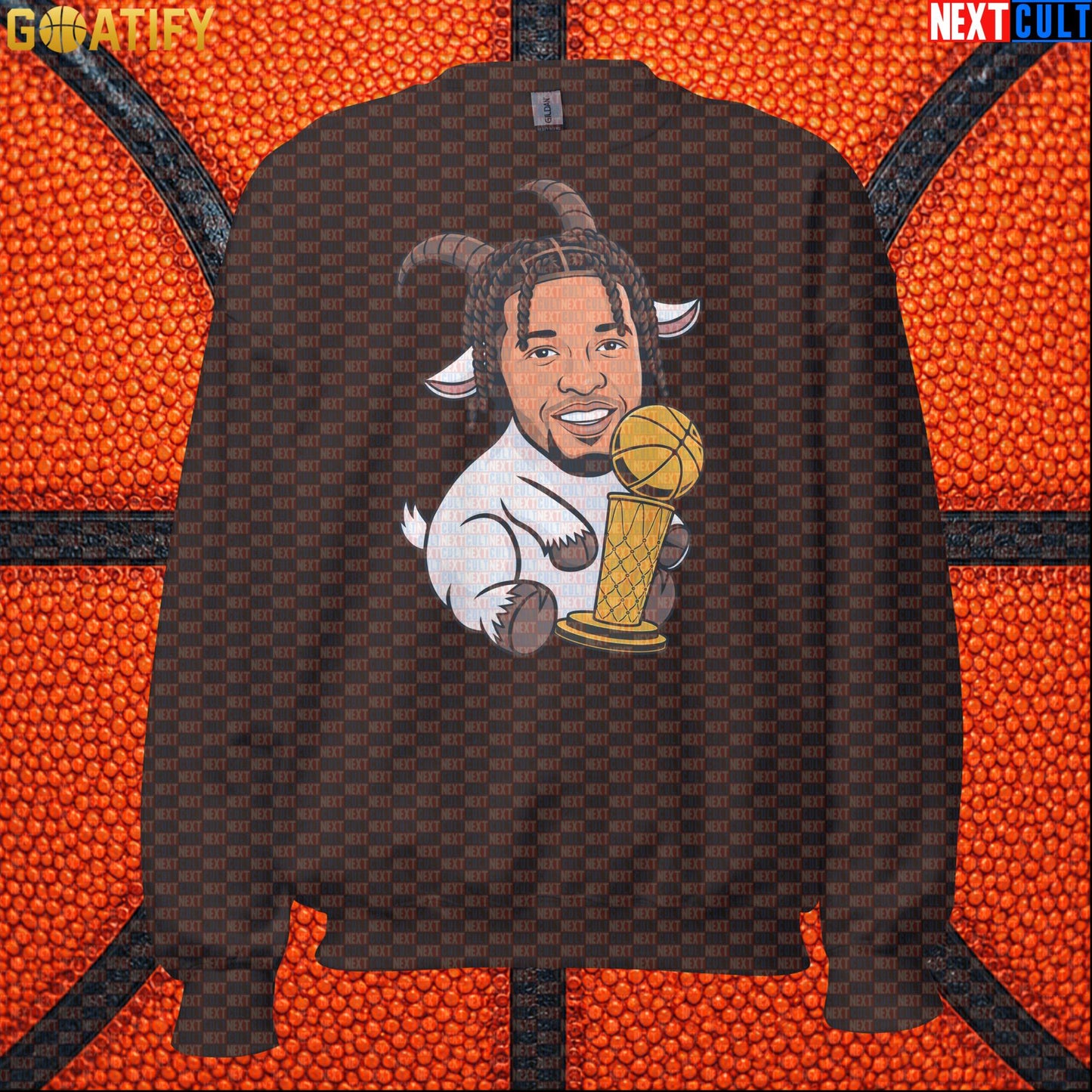 Jalen Brunson Sweatshirt – Finals MVP GOAT Crewneck Gift for New York Knicks Fans Dark Chocolate Next Cult Brand
