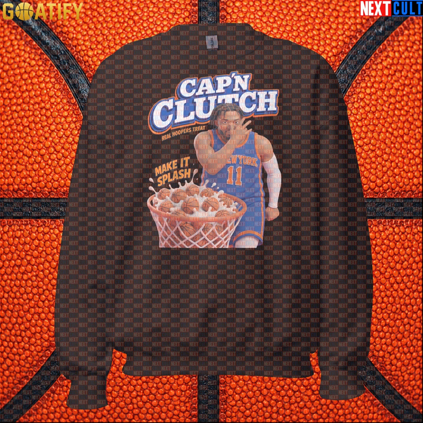 Jalen Brunson Sweatshirt – Captain Clutch Crewneck Gift for Knicks and NBA Fans |  | ["Basketball", "Jalen Brunson", "NBA", "New York Knicks"]