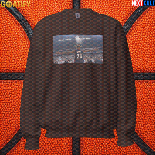 LeBron James Sweatshirt – Cleveland Chalk Toss Crewneck Gift for Cavaliers and NBA Fans |  | ["Basketball", "Cleveland Cavaliers", "LeBron James", "NBA"]