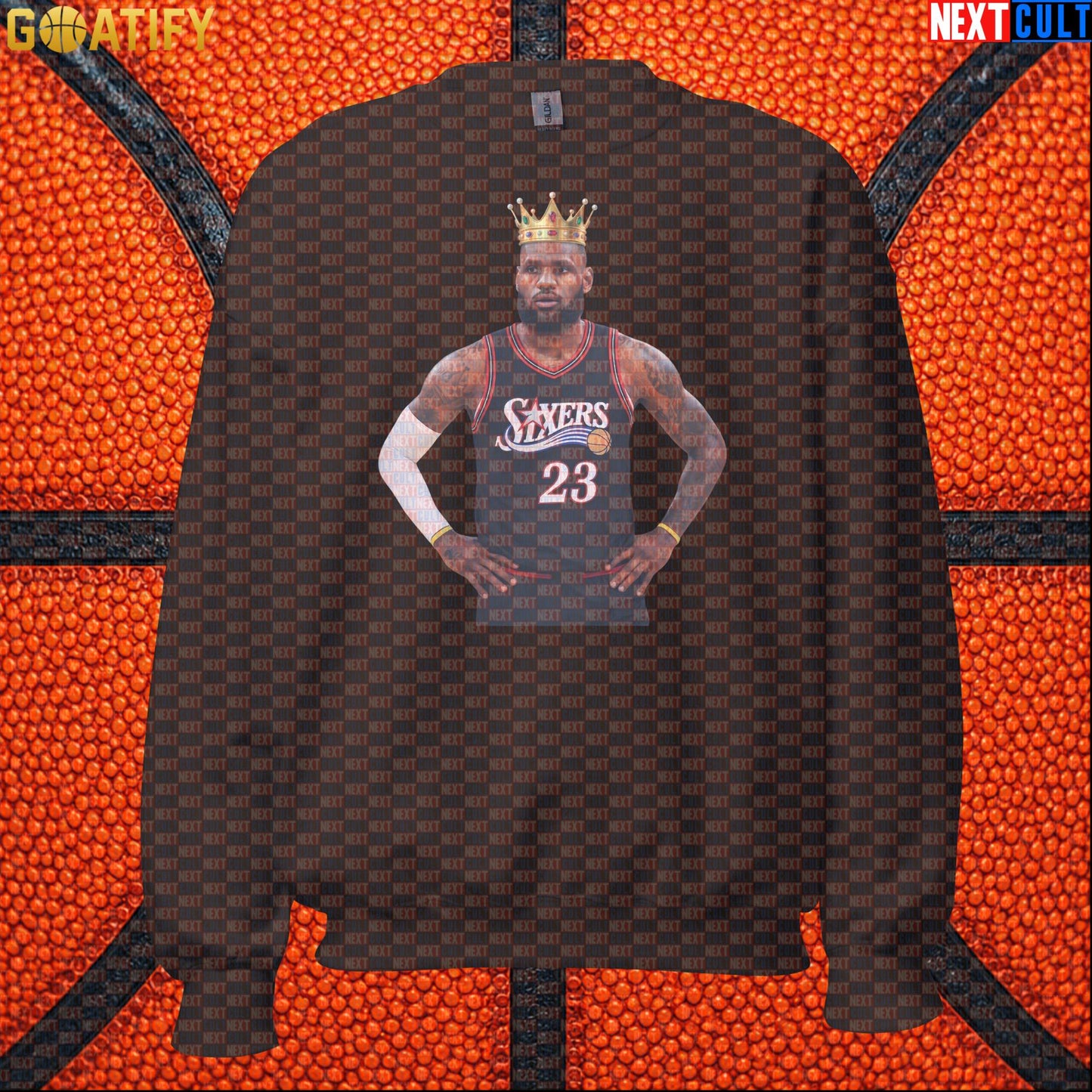 LeBron James Sweatshirt – King of Philly 76ers Basketball Crewneck for NBA Fans & Gifts |  | ["Basketball", "LeBron James", "NBA", "Philadelphia 76ers"]