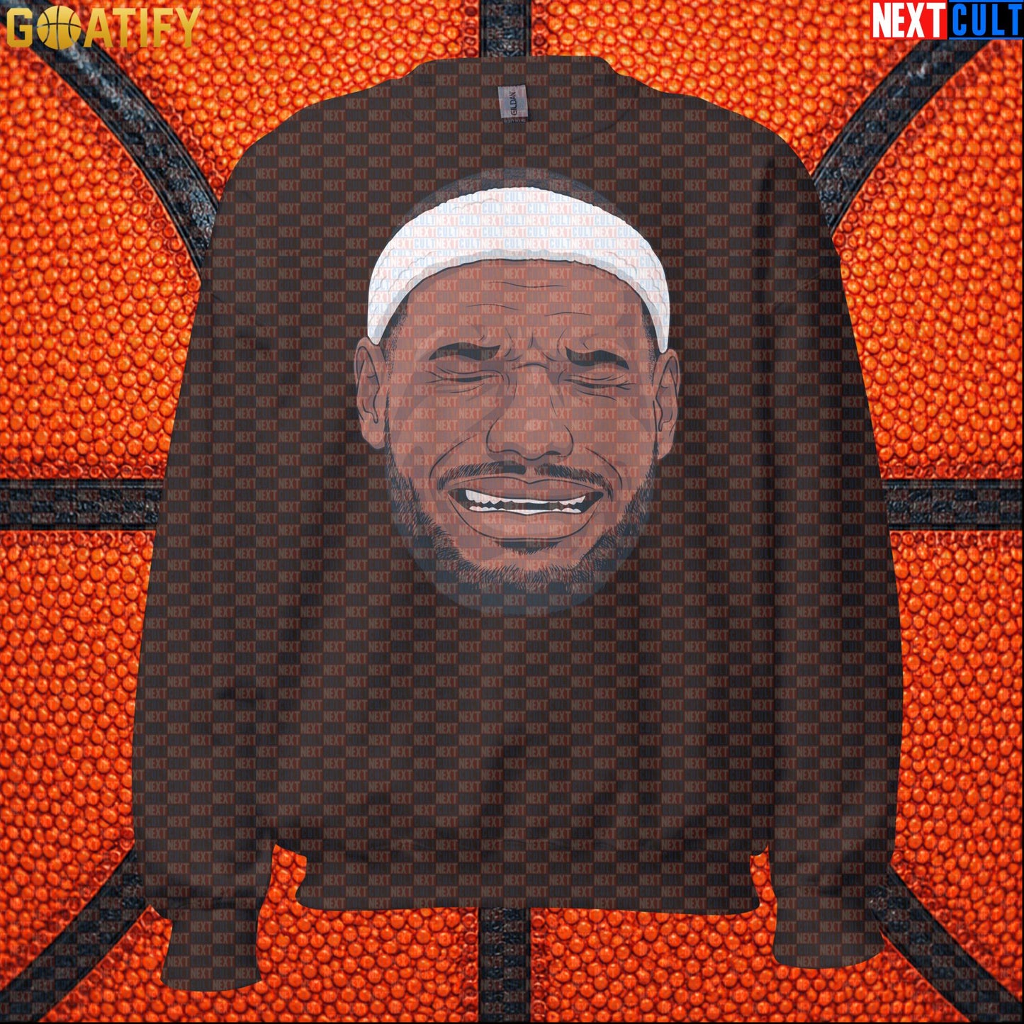 Crying LeBron Meme Sweatshirt – Funny NBA Basketball Crewneck Gift for Sports Fans |  | ["Basketball", "LeBron James", "NBA"]