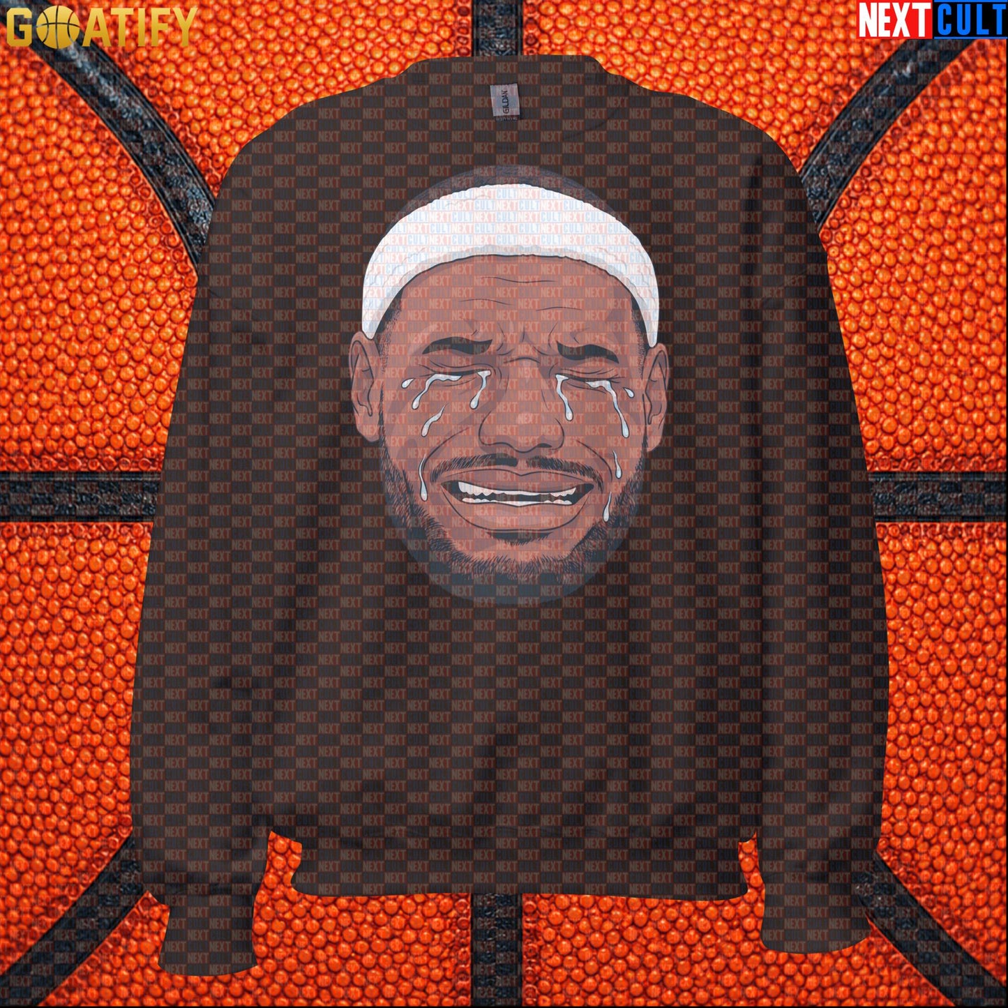 Crying LeBron Meme Sweatshirt – Funny NBA Basketball Crewneck Game Day Gift for Fans |  | ["Basketball", "LeBron James", "NBA"]