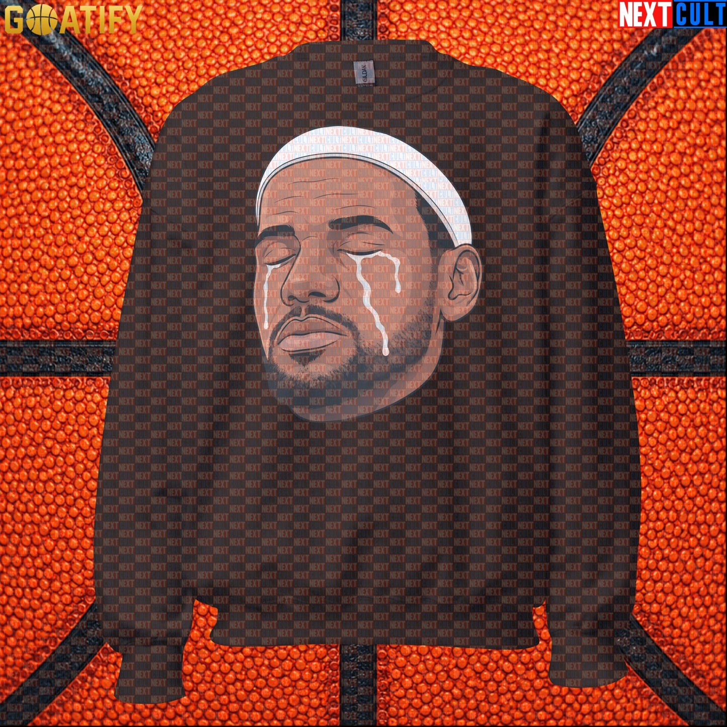Crying LeBron Meme Sweatshirt – Emotional NBA Basketball Crewneck Gift for Sports Fans |  | ["Basketball", "LeBron James", "NBA"]
