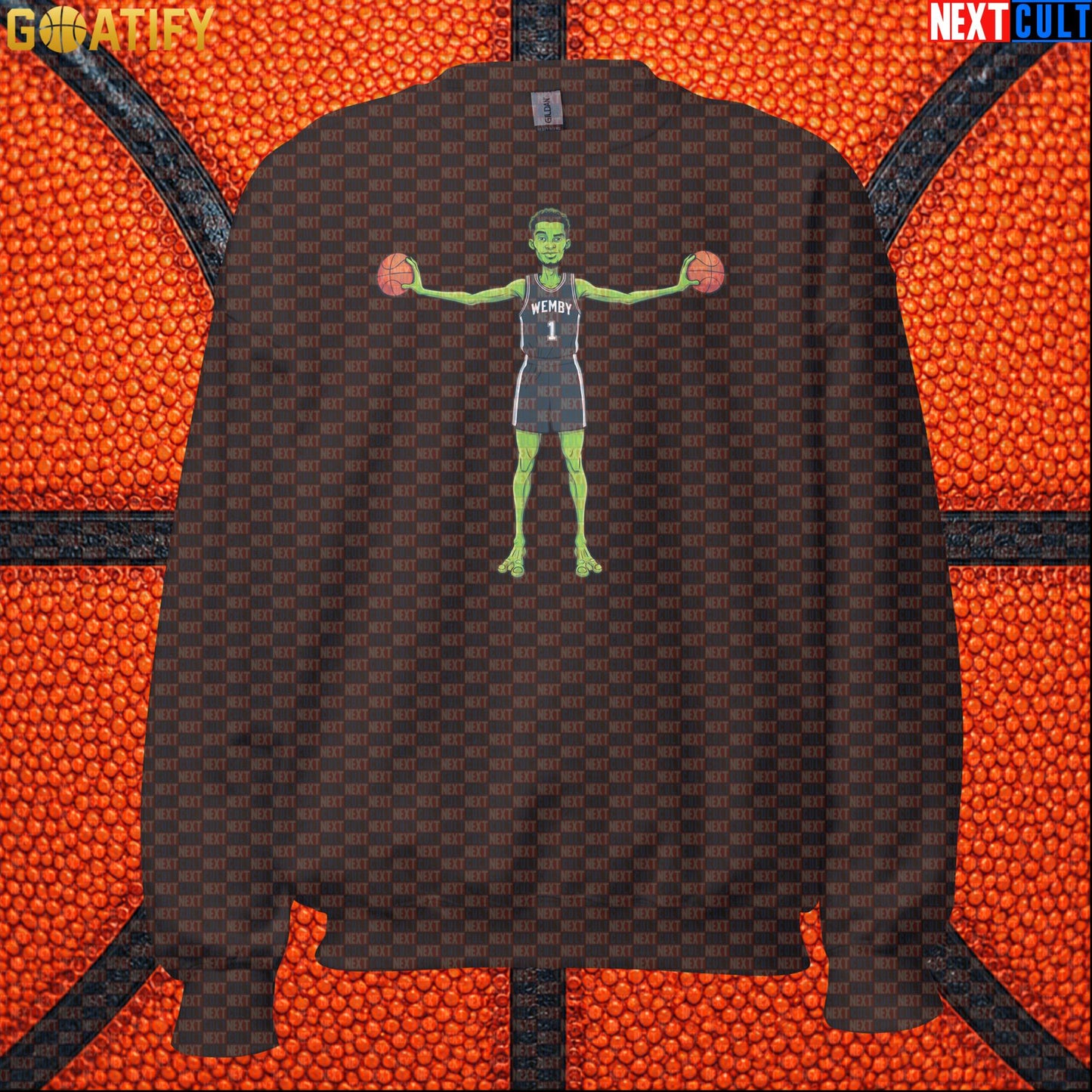 Basketball Sweatshirt Alien Wemby Sci-Fi Design for Spurs Fans, Winter and NBA Gifts |  | ["Basketball", "France", "NBA", "San Antonio Spurs", "Victor Wembanyama", "Wemby"]