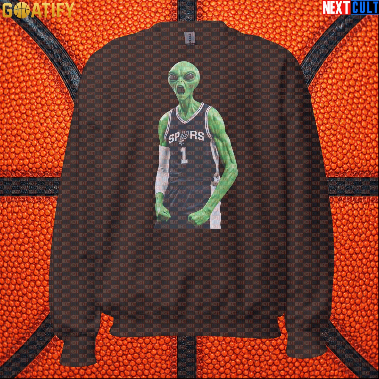Basketball Sweatshirt Alien Wemby Celebration Graphic for Victor Wembanyama and Spurs Fans |  | ["Basketball", "France", "NBA", "San Antonio Spurs", "Victor Wembanyama", "Wemby"]