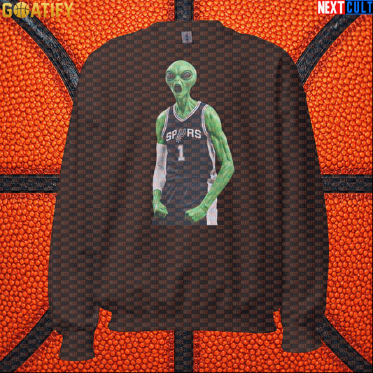 Basketball Sweatshirt Alien Wemby Celebration Graphic for Victor Wembanyama and Spurs Fans |  | ["Basketball", "France", "NBA", "San Antonio Spurs", "Victor Wembanyama", "Wemby"]